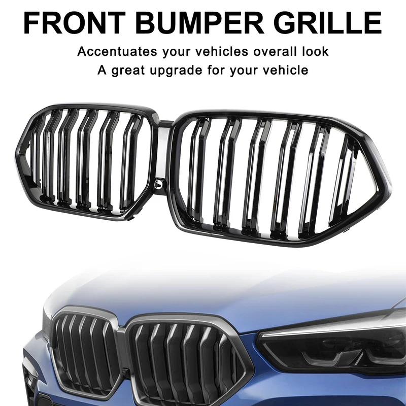 Grille Pare-Chocs Avant BMW X6 G06 Noir Brillant 2020-2022