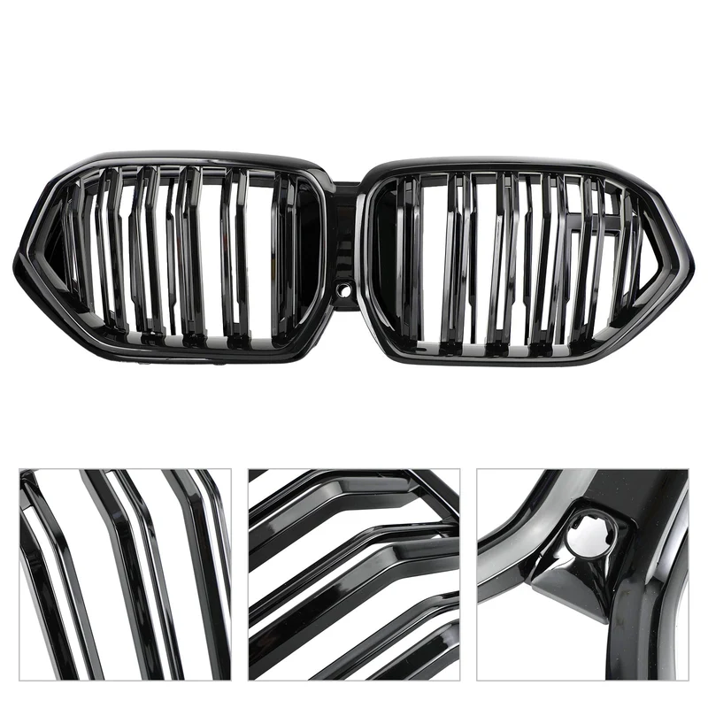 Grille Pare-Chocs Avant BMW X6 G06 Noir Brillant 2020-2022