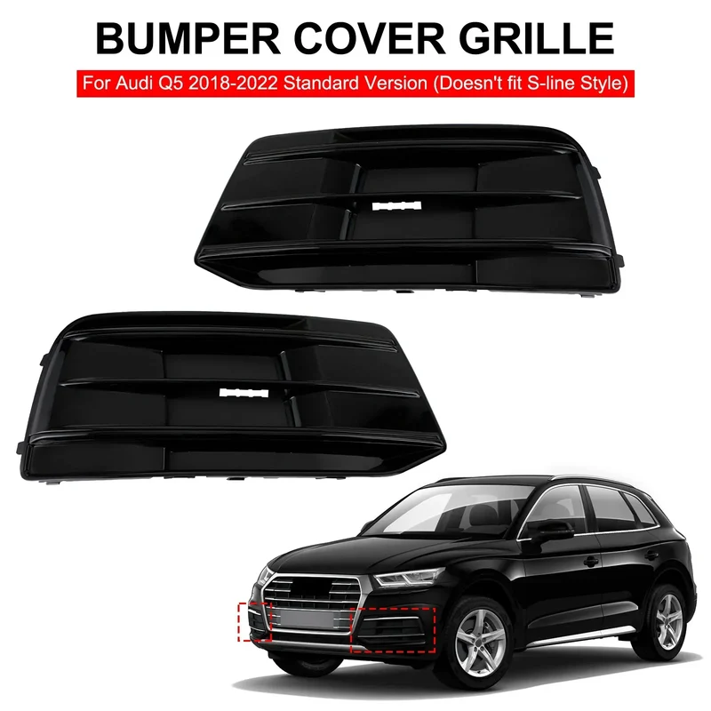 Grille Pare-Chocs Audi Q5 2018-2022 Noir Brillant 2P