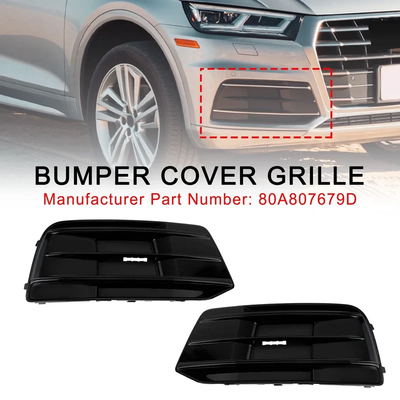Grille Pare-Chocs Audi Q5 2018-2022 Noir Brillant 2P