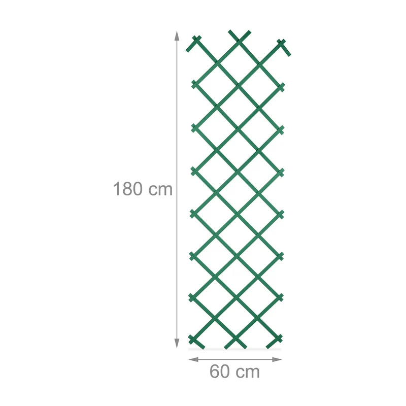 Lot de 3 tuteurs extensibles pour plantes grimpantes jardin 50 x 20 cm en plastique vert 13_0013150