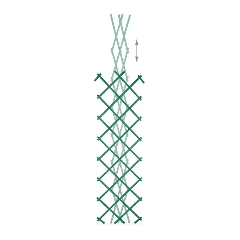 Lot de 3 tuteurs extensibles pour plantes grimpantes jardin 50 x 20 cm en plastique vert 13_0013150