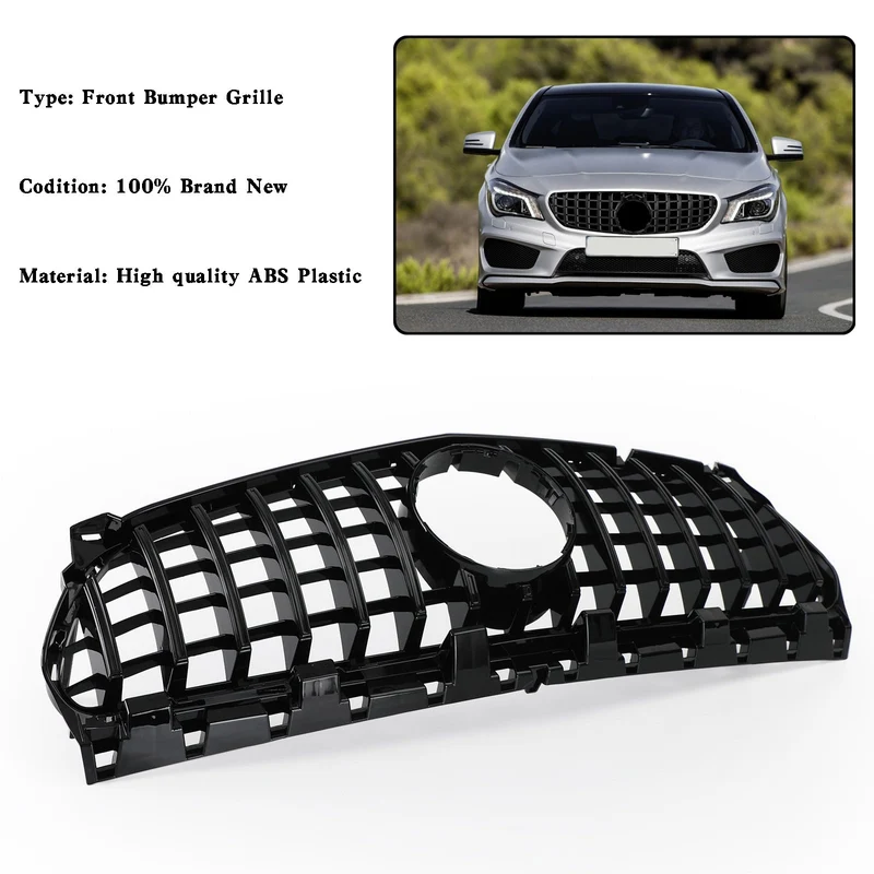 Grille GT-R Mercedes CLA W117 2013-2019 Noir Brillant