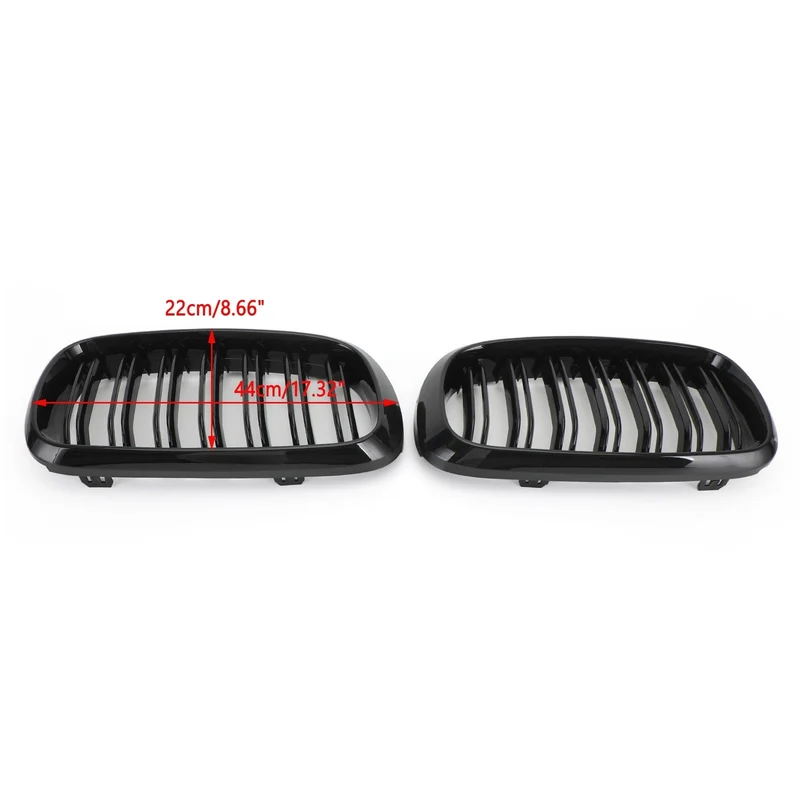 Calandre Double BMW X5 X6 F15 F16 2013-2018 Noir Brillant