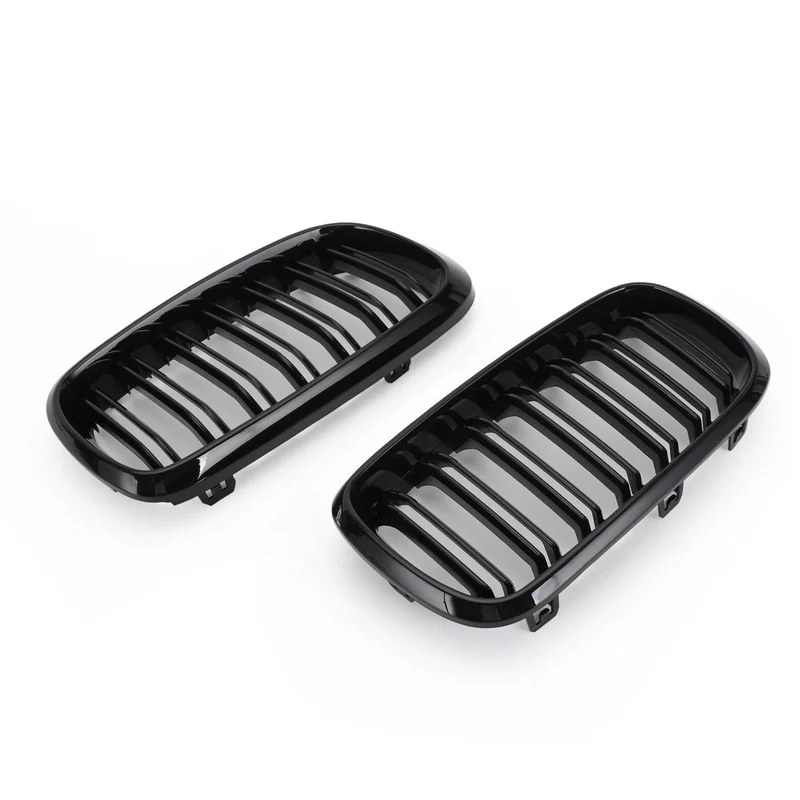 Calandre Double BMW X5 X6 F15 F16 2013-2018 Noir Brillant