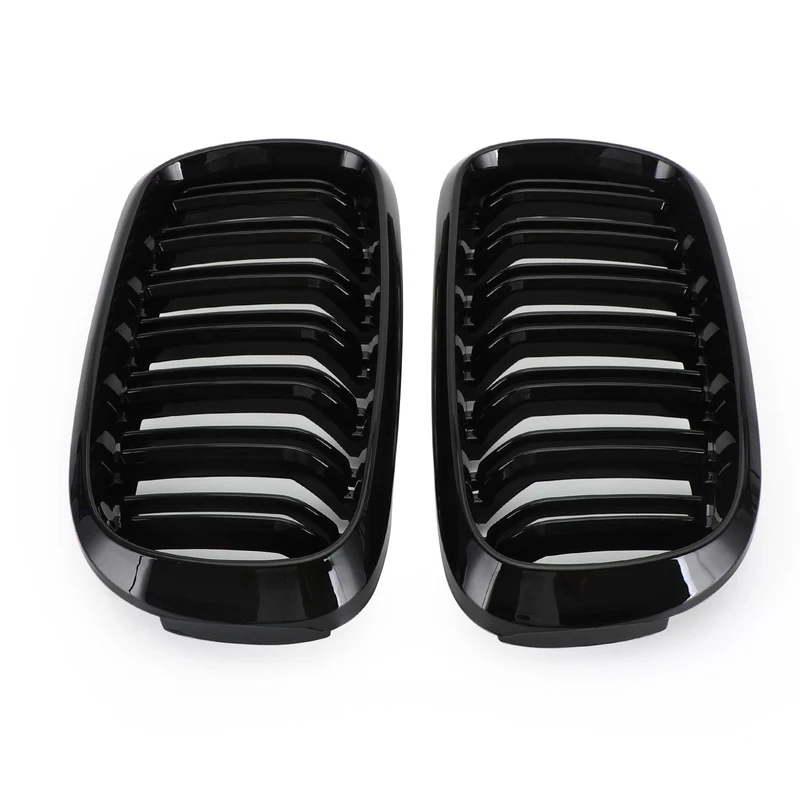 Calandre Double BMW X5 X6 F15 F16 2013-2018 Noir Brillant