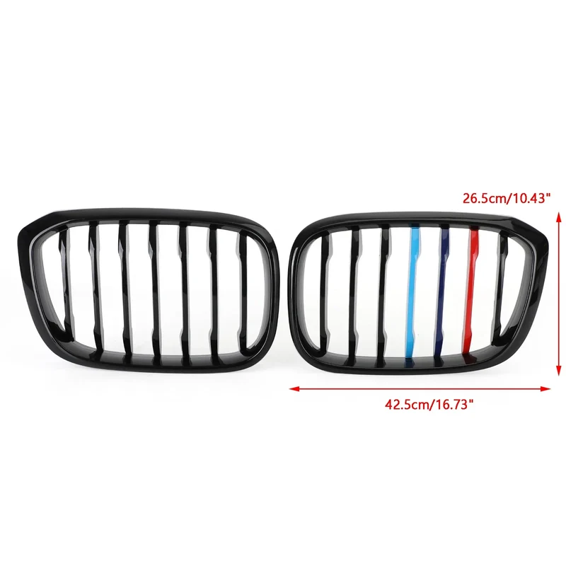 Calandre M-Color Noir Brillant BMW X3 X4 G01 G02 2018-2021