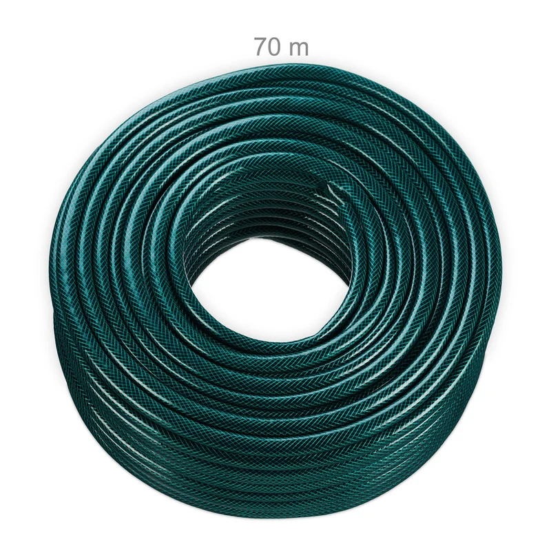 Tuyau d'arrosage polyvalent jardin 70 m solution pratique résistant aux intempéries en plastique vert 13_0014090