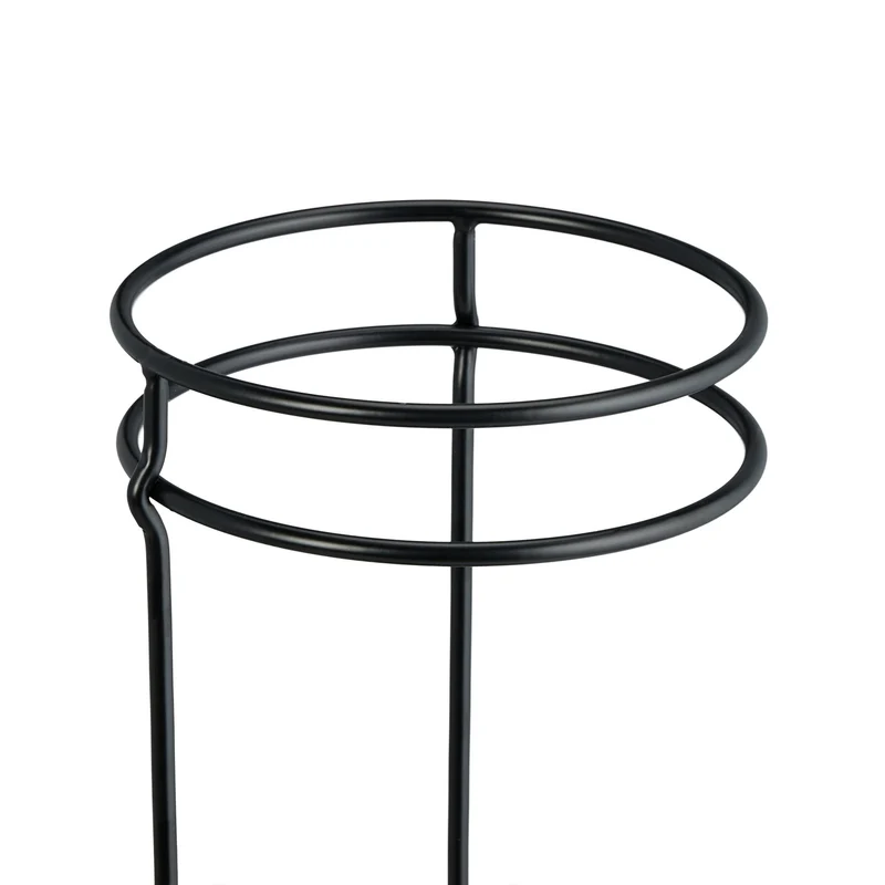 Porte-parapluie rond design moderne entrée bureau 52,5 x 16 cm en acier noir 13_0014129