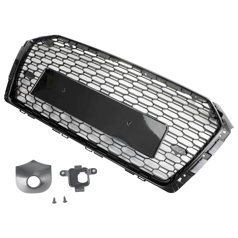 Grille Calandre Hexagonale Nid Abeille Style RS4 Noir Audi A4