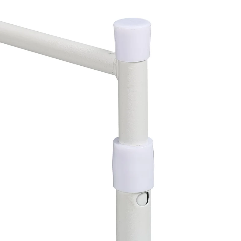 Table de jardin réglable hauteur 120 x 60 cm design moderne extérieur pratique en plastique blanc 13_0015779