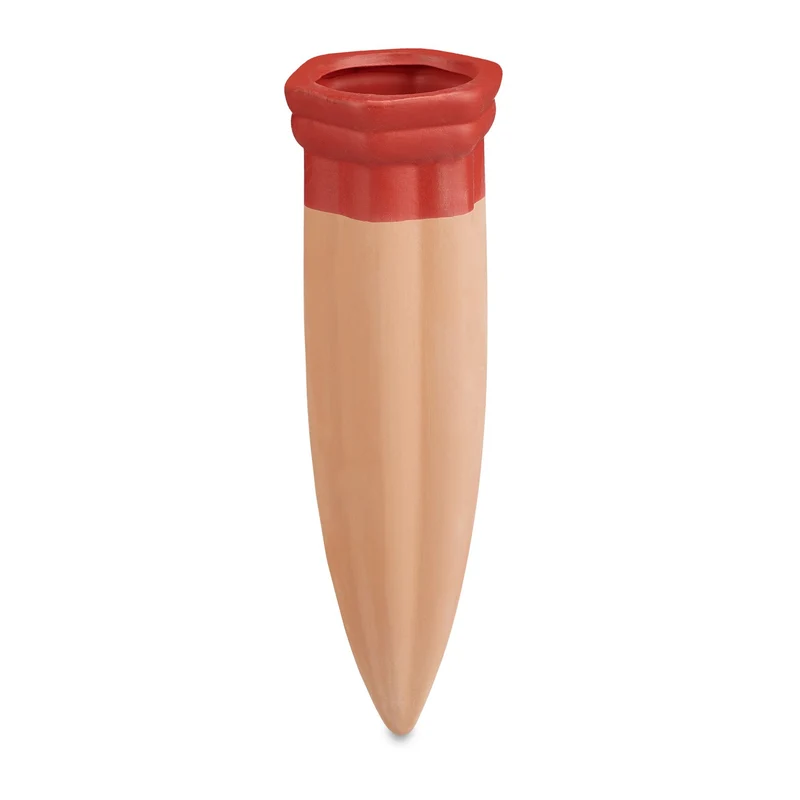 Lot de 4 cônes d'arrosage en argile pour jardin balcon intérieur 12 x 10 cm arrosage automatique pratique en argile terracotta 13_0010398