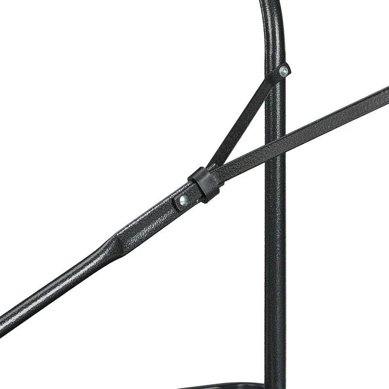 Ensemble table de jardin pliante avec 2 bancs 73 x 180 x 74 cm facile d'entretien style rustique en acier noir 13_0015755