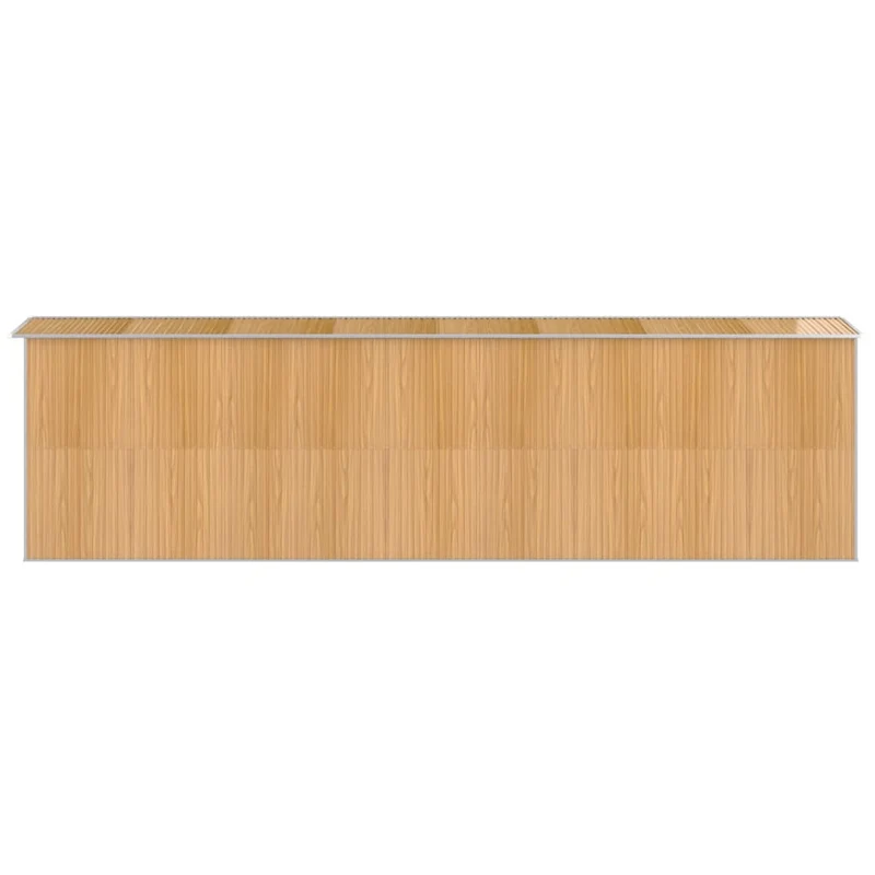 Abri de jardin cabane cabanon maison de stockage remise extérieur hangar outils robuste clair 192 x 689 x 223 cm acier galvanisé marron 02_0022308