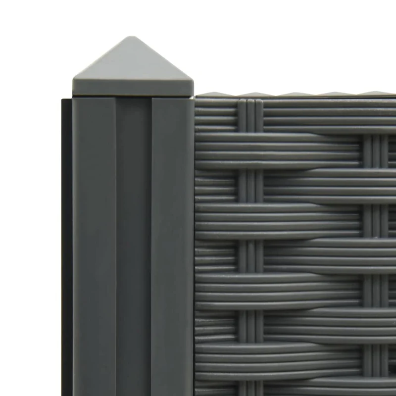 Jardinière lit surélevé plantes fleurs jardin 80 x 80 x 23 cm polypropylène gris foncé 02_0000951