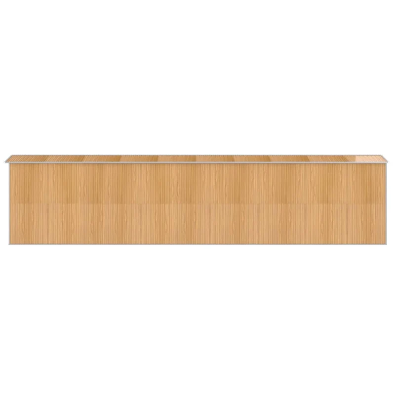 Abri de jardin cabane cabanon maison de stockage remise extérieur hangar outils robuste clair 192 x 855 x 223 cm acier galvanisé marron 02_0022310
