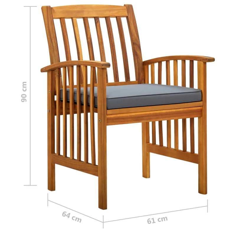 Mobilier à dîner de jardin 7 pièces avec coussins acacia solide 02_0014804