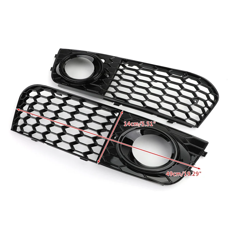 Grille Calandre Style RS4 Noir Brillant Audi A4 B8 2009-2012