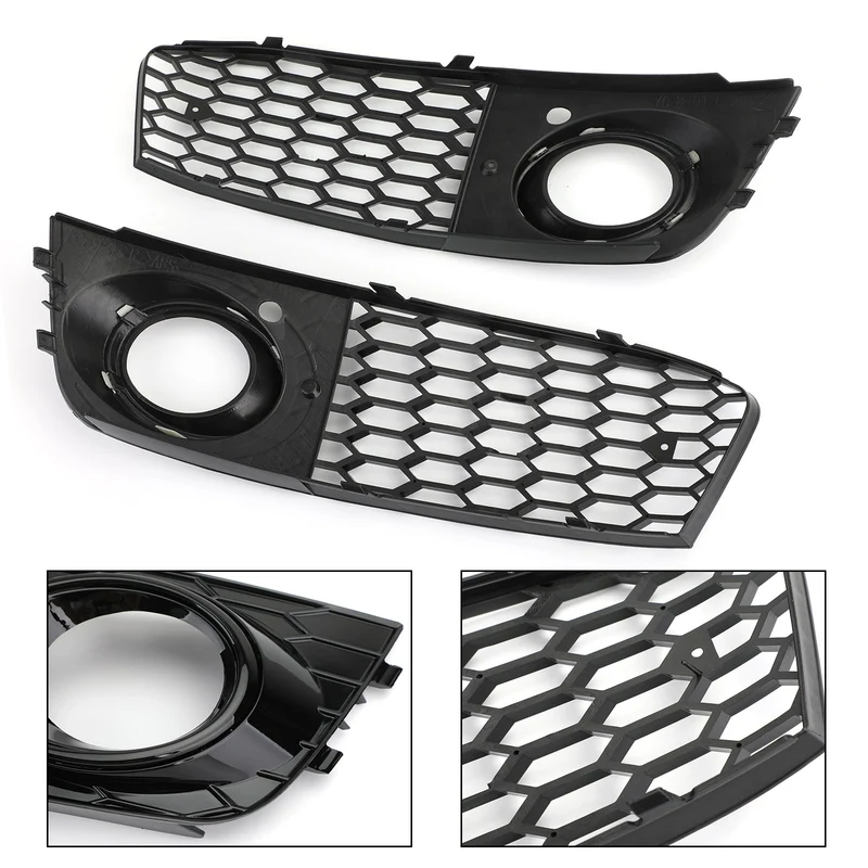 Grille Calandre Style RS4 Noir Brillant Audi A4 B8 2009-2012