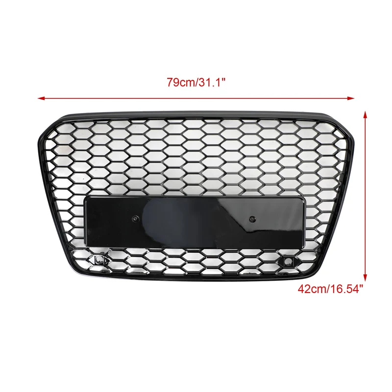 Grille Avant Maille Nid Abeille Style RS5 Noir Brillant Audi