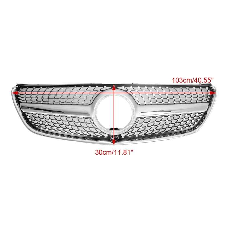 Grille Calandre Supérieure Diamant Mercedes Classe V W447 2014-2019