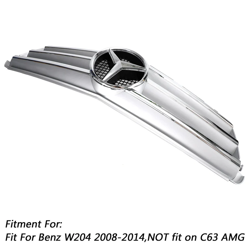 Grille Pare-Chocs Avant Benz Classe C W204 LED Chromé 2008-2014