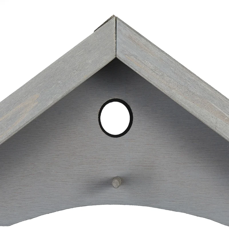Mangeoire à oiseaux extérieure avec support 30 x 30 x 120 cm idéale pour jardin finition rustique en bois vert 13_0011258