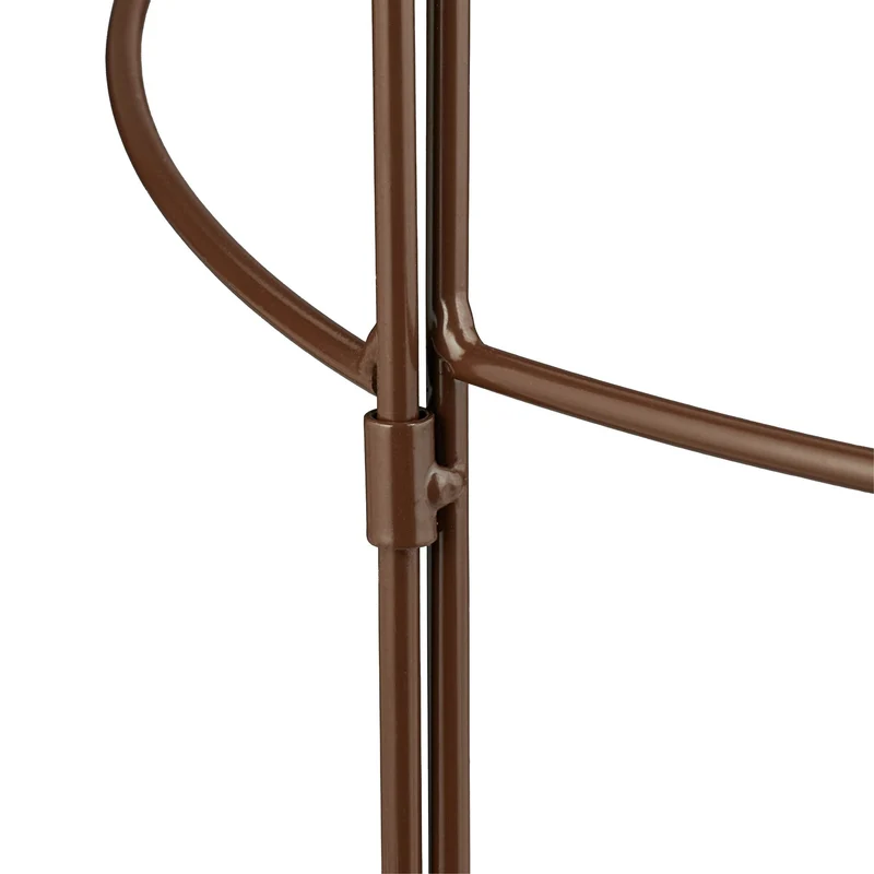 Lot de 2 supports décoratifs demi-cercle jardin pour plantes vivaces en fer noir 13_0016825