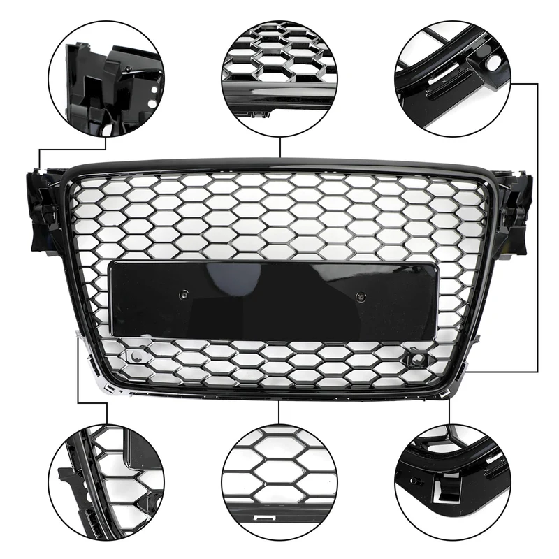 Calandre RS4 Nid D'abeille Audi A4 S4 B8 2009-2012