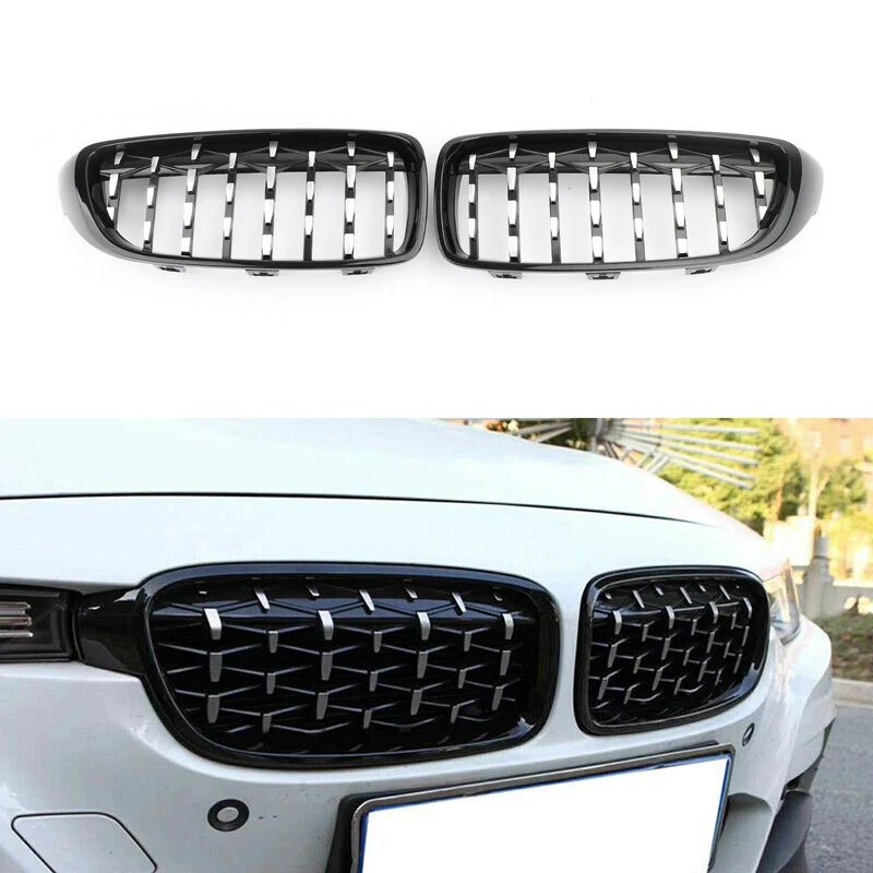 Calandre Diamant BMW Série 4 F32 F36 F82 Noir Chrome