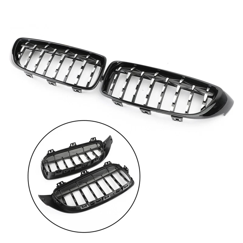 Calandre Diamant BMW Série 4 F32 F36 F82 Noir Chrome