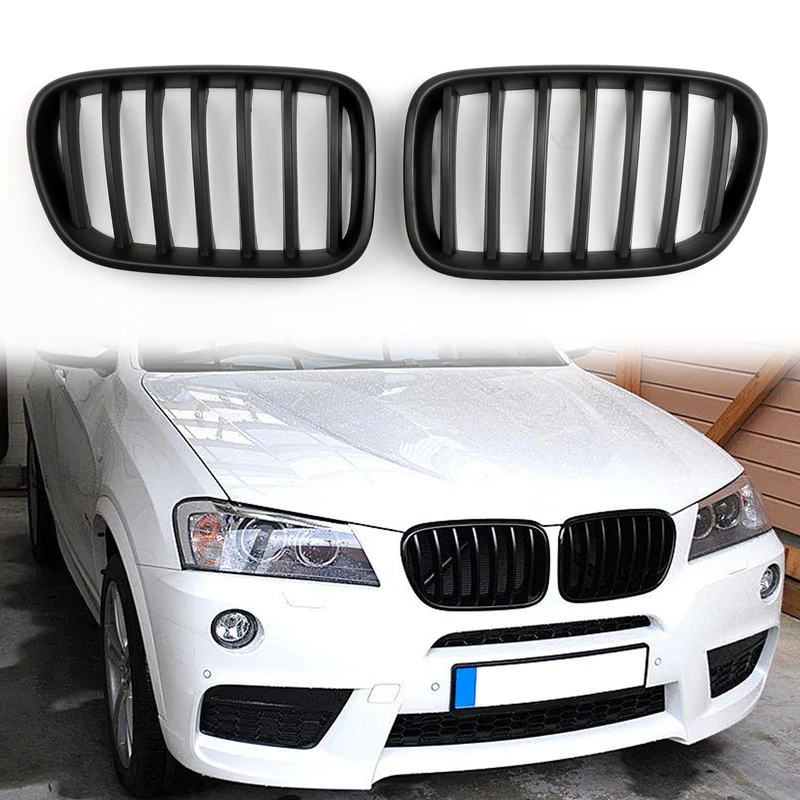 Grille Rein Pare-Chocs BMW F25 X3 Pré-LCI Noir Mat 2011-2013