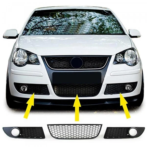 Grille Pare-Chocs VW Polo 9N3 GTI Noir Racing 2005-2009