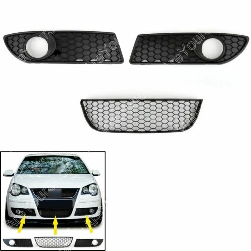 Grille Pare-Chocs VW Polo 9N3 GTI Noir Racing 2005-2009