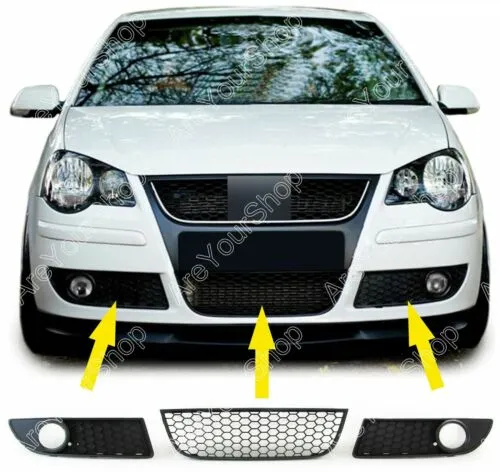 Grille Pare-Chocs VW Polo 9N3 GTI Noir Racing 2005-2009