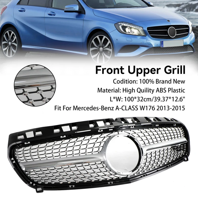 Mercedes Benz Classe A W176 2013-2015 Grille Pare-Chocs Avant Noir