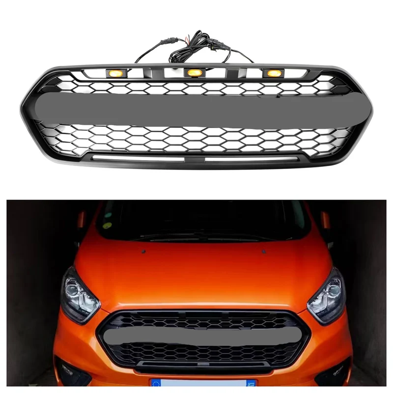 Grille Pare-Chocs Avant Noire Mat Style Raptor Ford Transit Custom