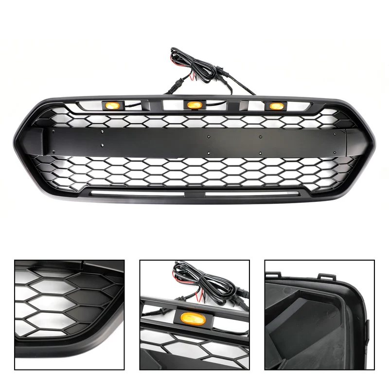 Grille Pare-Chocs Avant Noire Mat Style Raptor Ford Transit Custom