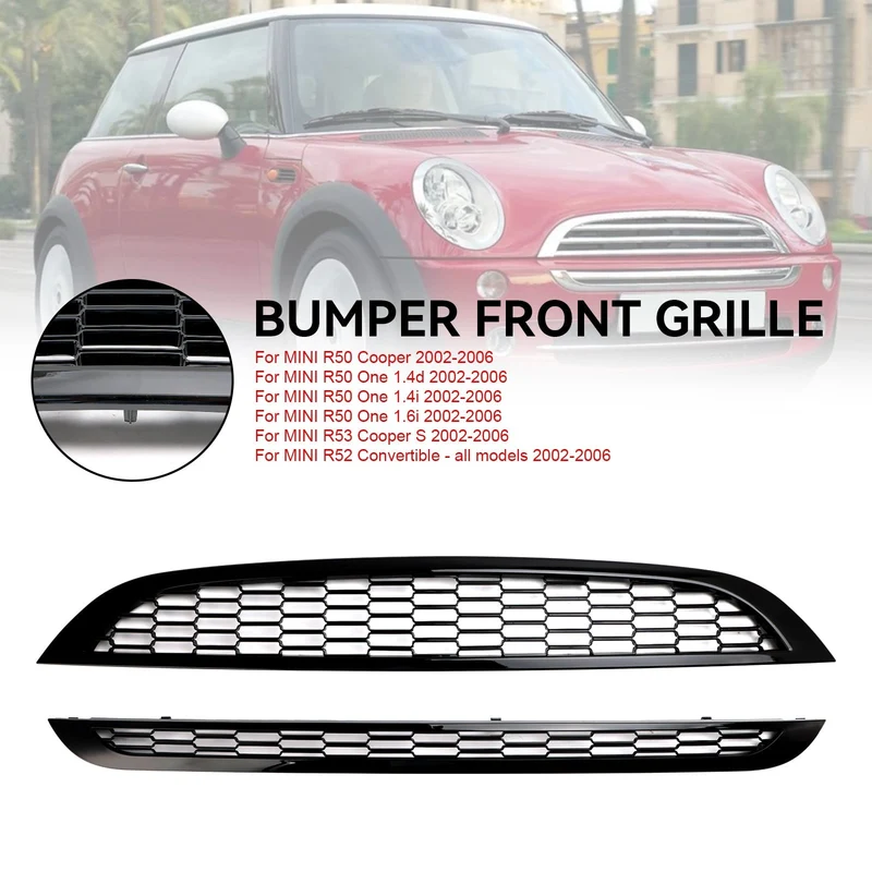 Calandre avant Mini Cooper R50 R52 R53 2002-2006 2 pièces
