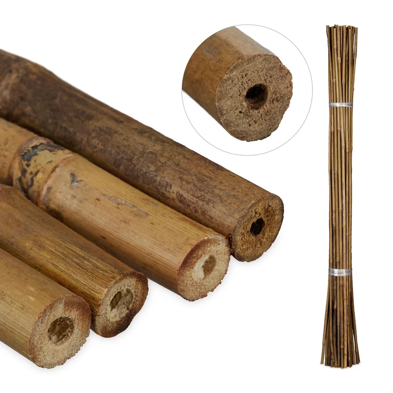 Lot de 40 tuteurs en bambou naturel pour plantes grimpantes 105 cm déco ambiance asiatique en bambou naturel 13_0011887