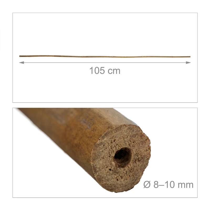 Lot de 40 tuteurs en bambou naturel pour plantes grimpantes 105 cm déco ambiance asiatique en bambou naturel 13_0011887