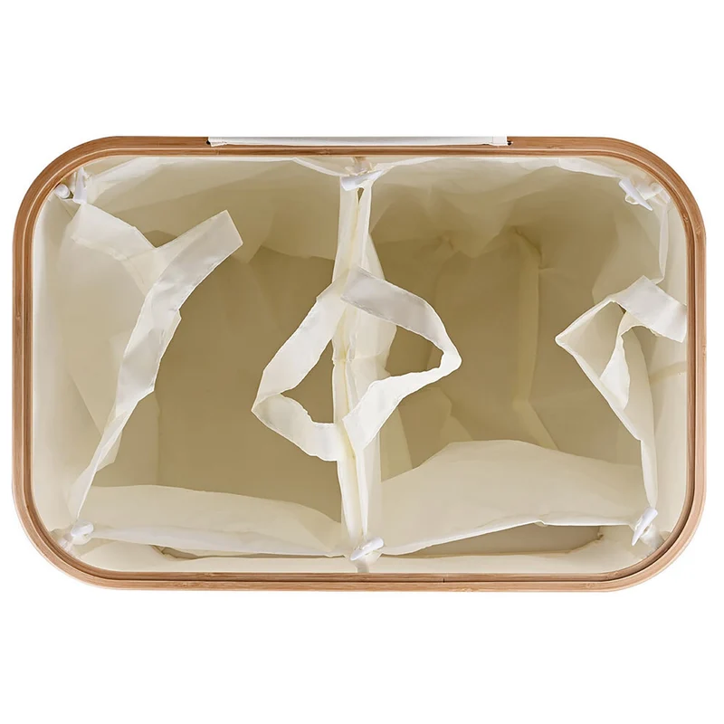 Conteneur de collecte pour bouteilles design moderne appartement 68,5 x 57 x 37 cm pratique en tissu oxford gris 13_0017942