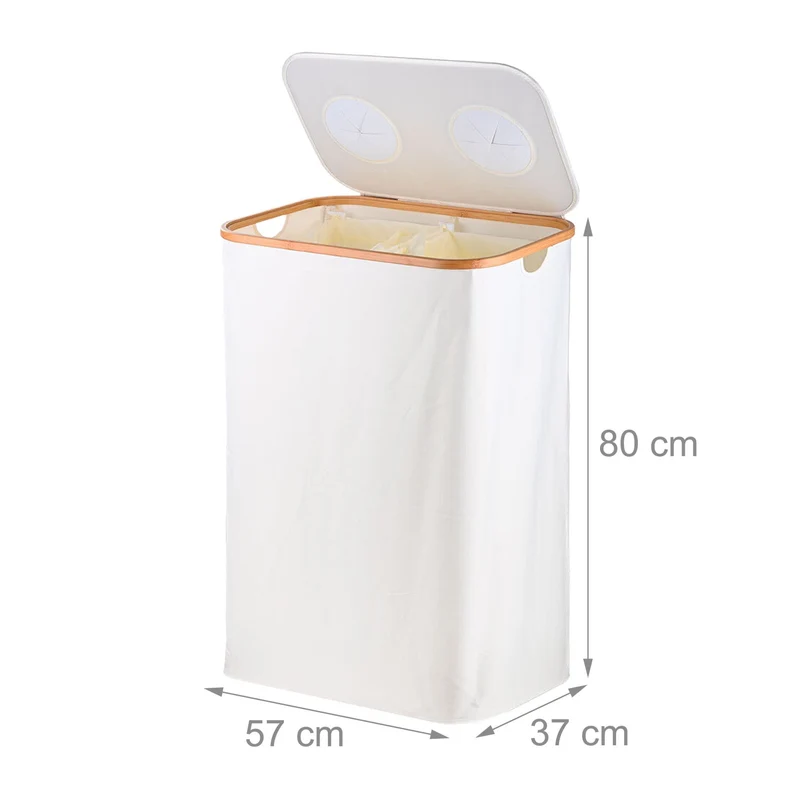 Conteneur de collecte pour bouteilles design moderne appartement 68,5 x 57 x 37 cm pratique en tissu oxford gris 13_0017942