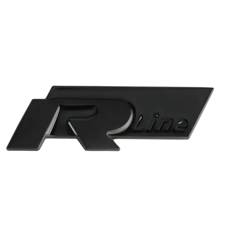 Logo R-Line Calandre Volkswagen Noir Chrome Rouge