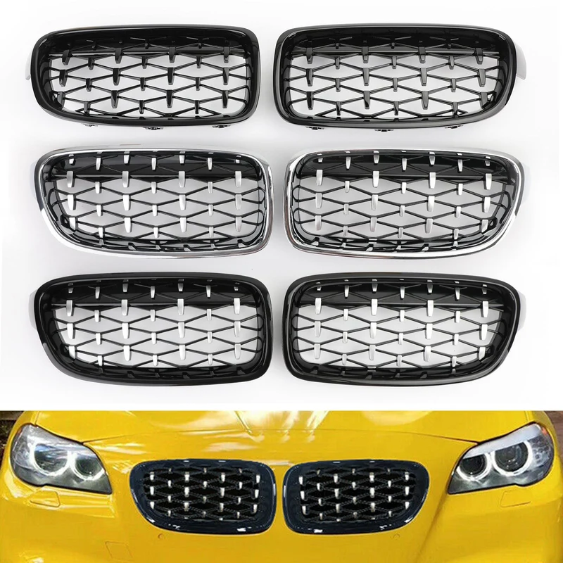 Grilles Calandre Diamantées BMW F30 Gloss Black 2012-2016