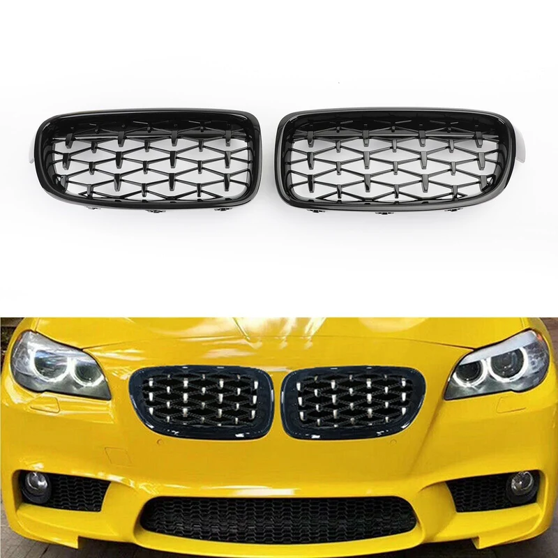 Grilles Calandre Diamantées BMW F30 Gloss Black 2012-2016