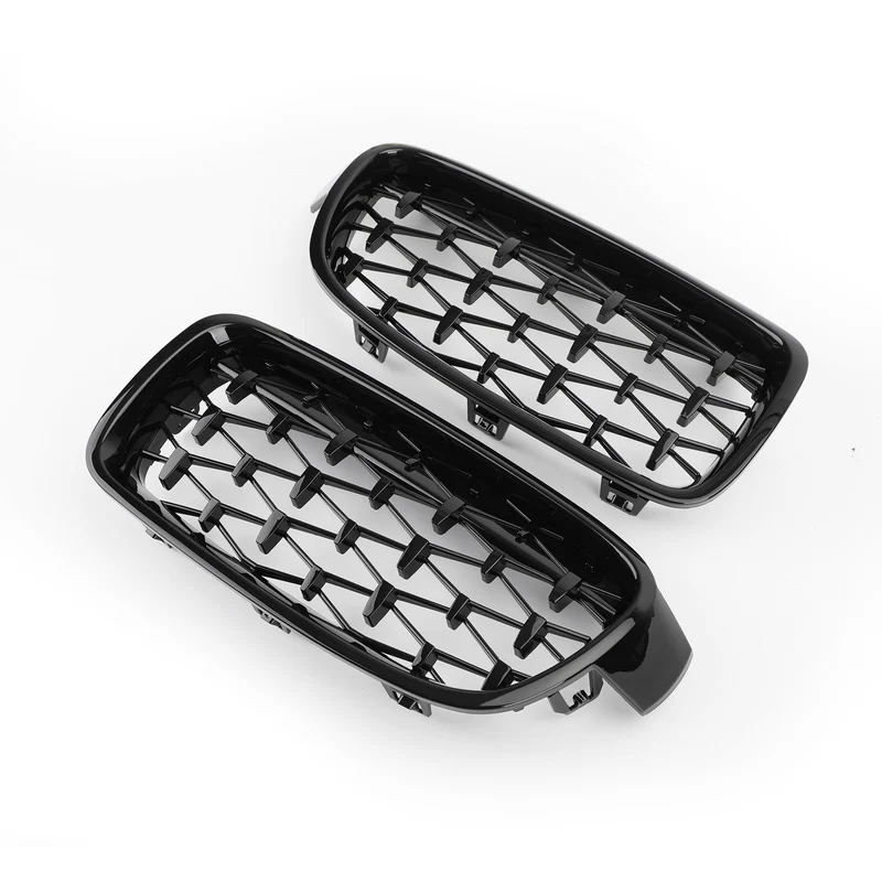 Grilles Calandre Diamantées BMW F30 Gloss Black 2012-2016