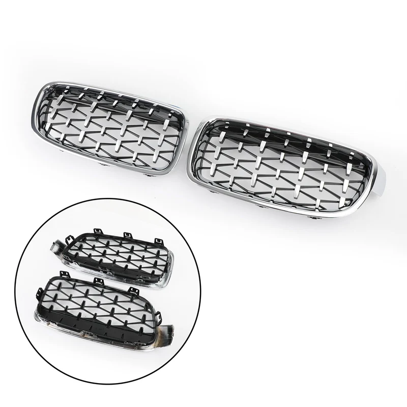 Grilles Calandre Diamantées BMW F30 Gloss Black 2012-2016
