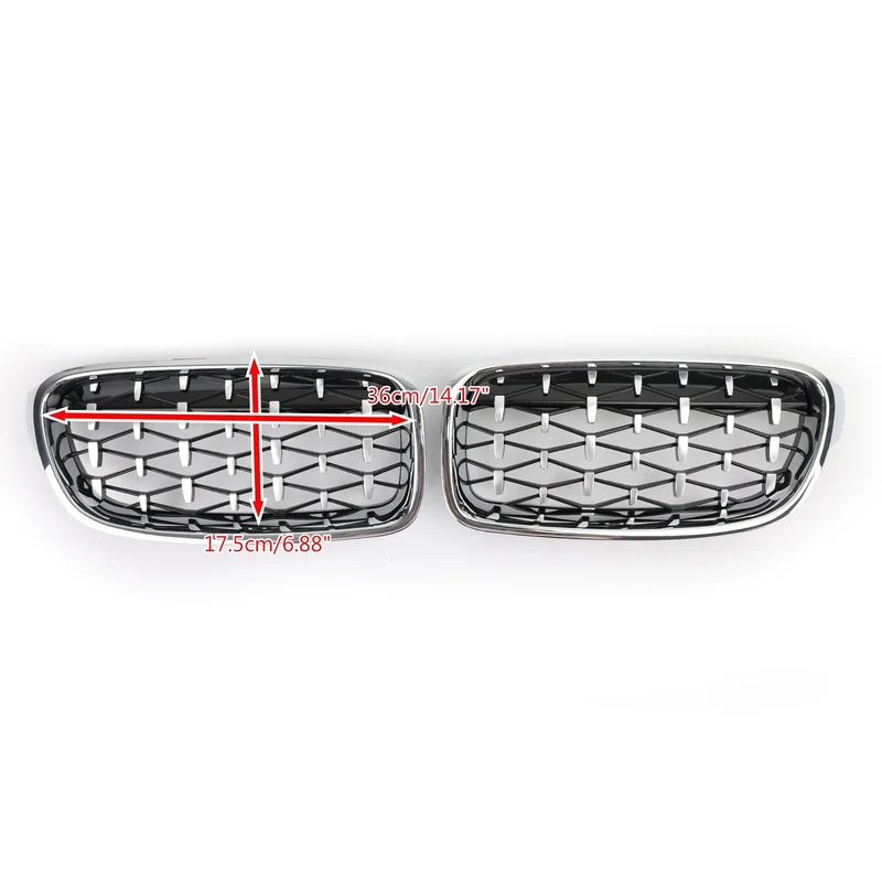 Grilles Calandre Diamantées BMW F30 Gloss Black 2012-2016