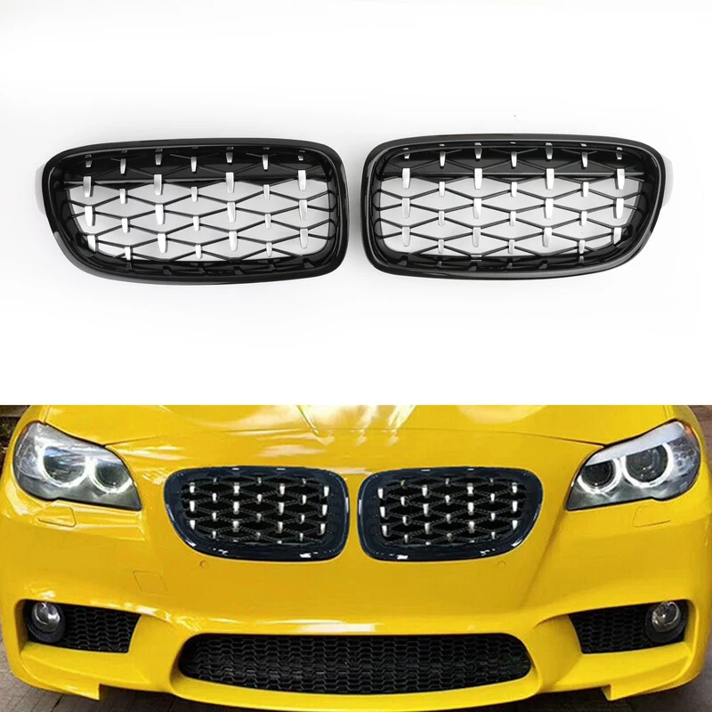 Grilles Calandre Diamantées BMW F30 Gloss Black 2012-2016